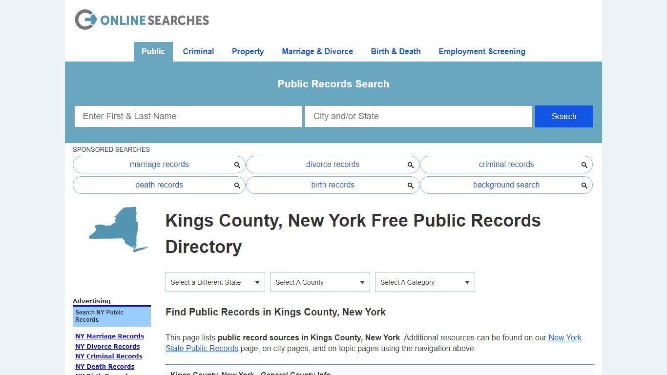 Kings County, New York Public Records Directory