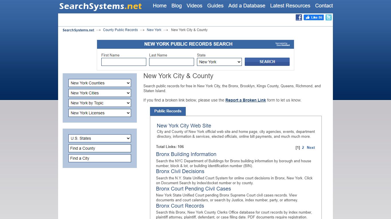 New York City & County Criminal and Public Records